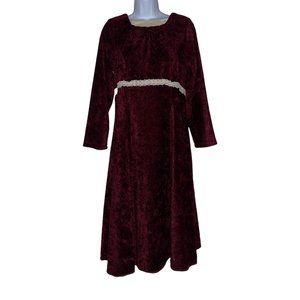 Vintage Handmade Hand Crafted Dress Womens M Thick Goth Costume Retro Lace